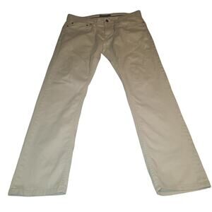 Saks Fifth Avenue 34x29.5 (HEMMED) Chino Pants Slim Fit Cotton Stretch FLAWS